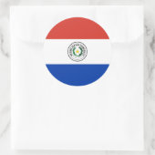 Sticker Rond Drapeau paraguayen, Drapeau du Paraguay (Sac)