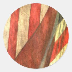 Sticker Rond Drapeau patriotique américain