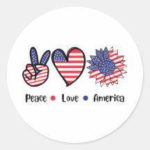 Drapeau patriotique américain Peace Love America