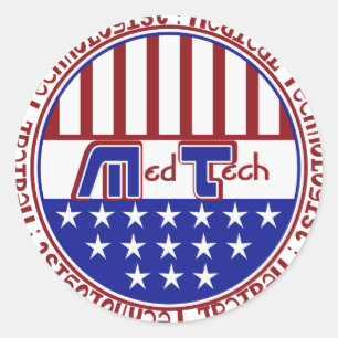 STICKER ROND DRAPEAU PATRIOTIQUE DE LA TA (TECHNOLOGUE MÉDICAL)