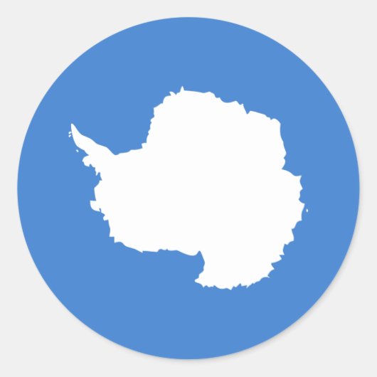 Sticker Rond Drapeau patriotique de l'Antarctique (Devant)