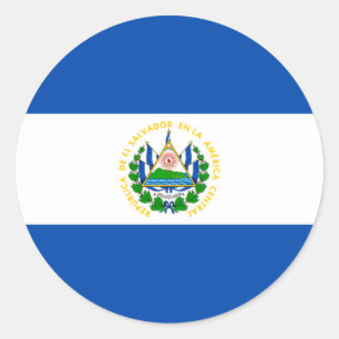 Sticker Rond Drapeau patriotique El Salvador