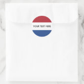 Sticker Rond Drapeau Pays-Bas tricolore (Sac)