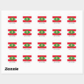 Sticker Rond Drapeau père Noël Catarina, Brésil (Feuille)