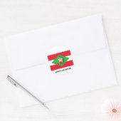 Sticker Rond Drapeau père Noël Catarina, Brésil (Enveloppe)