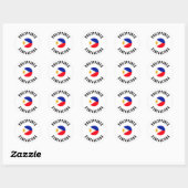 Sticker Rond Drapeau philippin (Feuille)