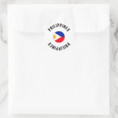 Sticker Rond Drapeau philippin (Sac)