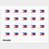 Sticker Rond Drapeau philippin (Feuille)