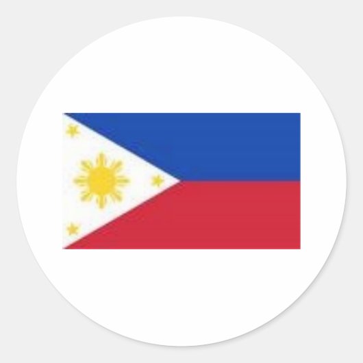 Sticker Rond Drapeau philippin (Devant)