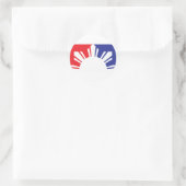 Sticker Rond Drapeau philippin de la Ligue majeure - moitié (Sac)