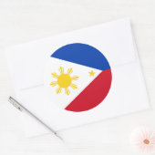 Sticker Rond Drapeau philippin des Philippines (Enveloppe)