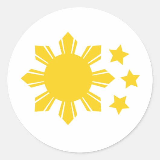 Sticker Rond Drapeau philippin - Fier d'être Pinoy ! (Devant)