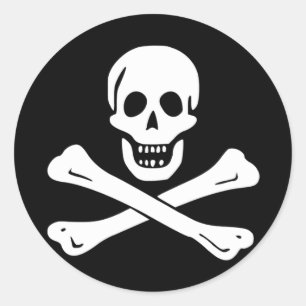 Sticker Rond Drapeau pirate d'Angleterre