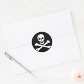 Sticker Rond Drapeau pirate d'Angleterre (Enveloppe)