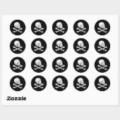 Sticker Rond Drapeau pirate d'Henri tous les ans (Feuille)