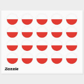 Sticker Rond Drapeau polonais (Feuille)