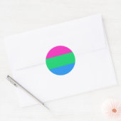 Sticker Rond Drapeau polysexuel (Enveloppe)