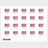 Sticker Rond Drapeau porto-négron (Feuille)