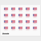 Sticker Rond Drapeau porto-ricain Jimenez (Feuille)