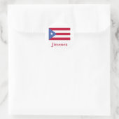 Sticker Rond Drapeau porto-ricain Jimenez (Sac)