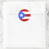 Sticker Rond Drapeau Porto Rico (Sac)