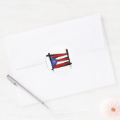 Sticker Rond Drapeau Porto Rico (Enveloppe)