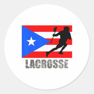 Sticker Rond Drapeau Porto Rico de crosse Vintage Rétro Boricu