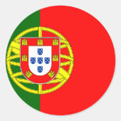 Sticker Rond Drapeau portugais (Devant)