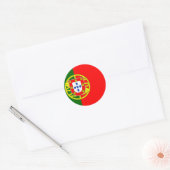Sticker Rond Drapeau portugais (Enveloppe)