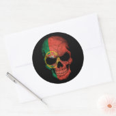 Sticker Rond Drapeau portugais personnalisable (Enveloppe)