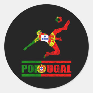 Sticker Rond Drapeau portugais Portugal Football Fierté portuga