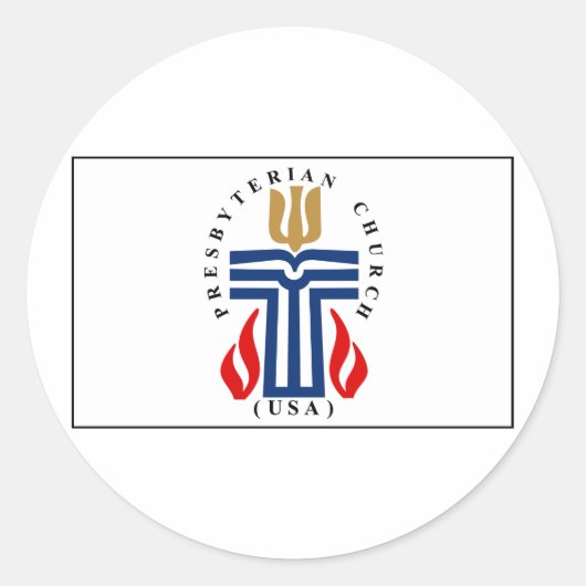 Sticker Rond Drapeau presbytérien (Devant)