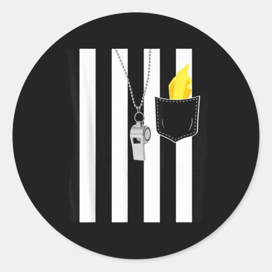Sticker Rond Drapeau prêt Football Ref Costume (Devant)