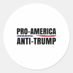 Sticker Rond Drapeau pro-américain anti-trump