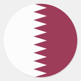 Sticker Rond Drapeau Qatar Fierté Nationale Design