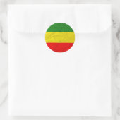 Sticker Rond Drapeau rastafarien (Sac)