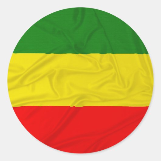 Sticker Rond Drapeau rastafarien (Devant)