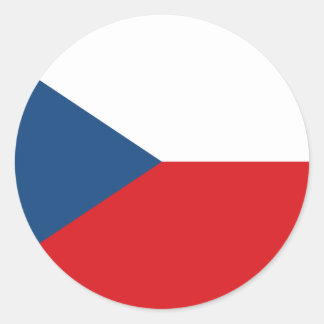 Sticker Rond Drapeau République tchèque CZ