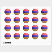 Sticker Rond Drapeau rond Arménie (Feuille)