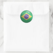Sticker Rond Drapeau rond Brésil (Sac)