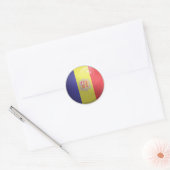 Sticker Rond Drapeau rond d'Andorre (Enveloppe)