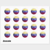 Sticker Rond Drapeau rond du Venezuela (Feuille)