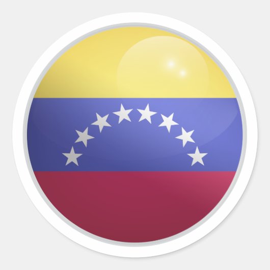 Sticker Rond Drapeau rond du Venezuela (Devant)