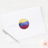 Sticker Rond Drapeau rond du Venezuela (Enveloppe)