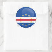 Sticker Rond Drapeau rond en forme d'icône du Cap-Vert (Sac)
