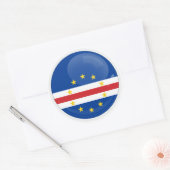 Sticker Rond Drapeau rond en forme d'icône du Cap-Vert (Enveloppe)
