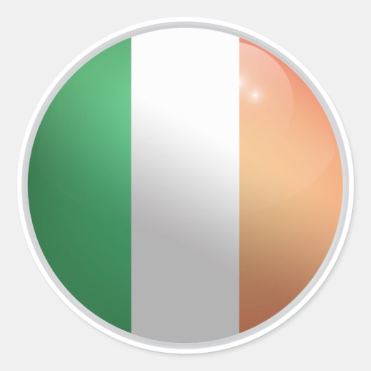 Sticker Rond Drapeau rond Irlande (Devant)