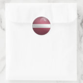 Sticker Rond Drapeau rond Lettonie (Sac)