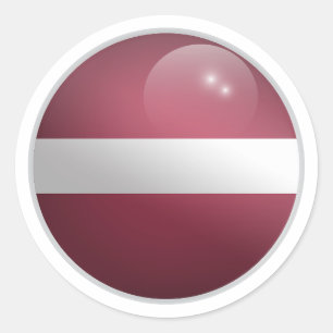 Sticker Rond Drapeau rond Lettonie