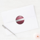 Sticker Rond Drapeau rond Lettonie (Enveloppe)